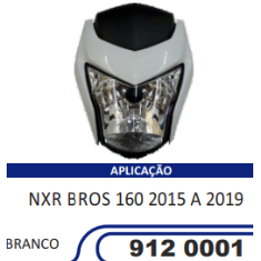Carenagem Farol Completa Compatível NXR-160 Bros 2015/2019 (Branco) Sportive
